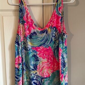Lilly Pulitzer Vibrant Pink and Blue Top